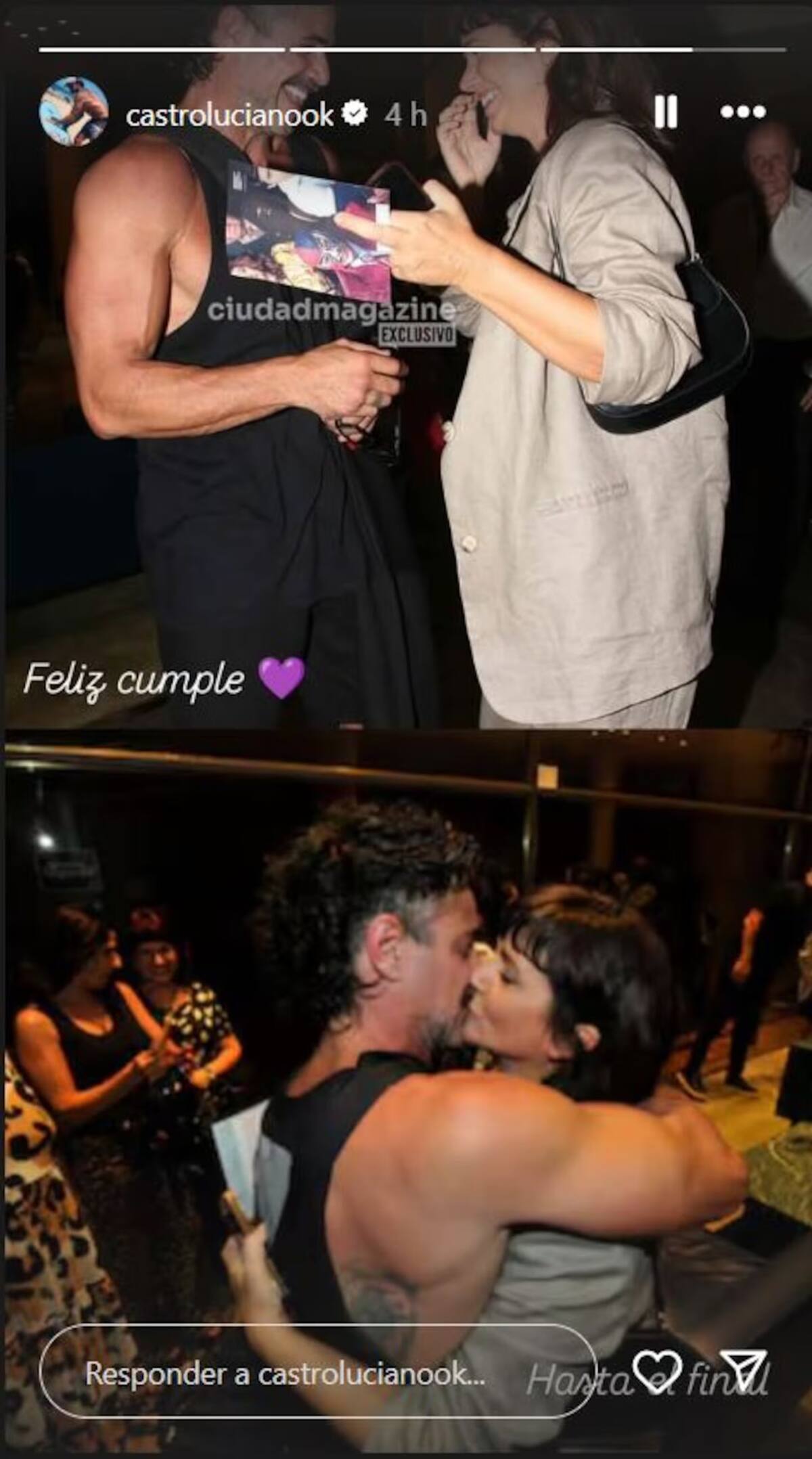 La tierna frase que le dedicó Luciano Castro a Griselda Siciliani. Foto: Instagram.