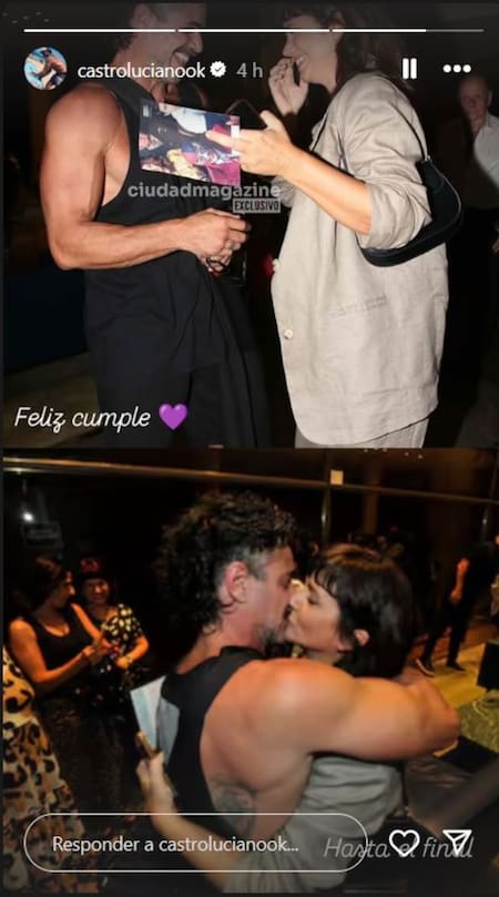 La tierna frase que le dedicó Luciano Castro a Griselda Siciliani. Foto: Instagram.