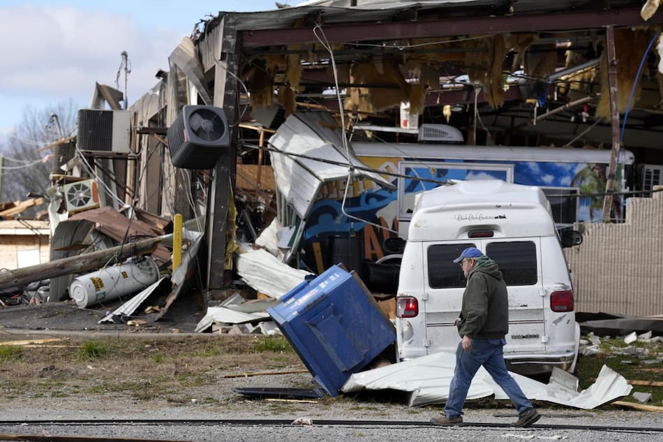 Tornado en Tennessee. Foto: EFE.