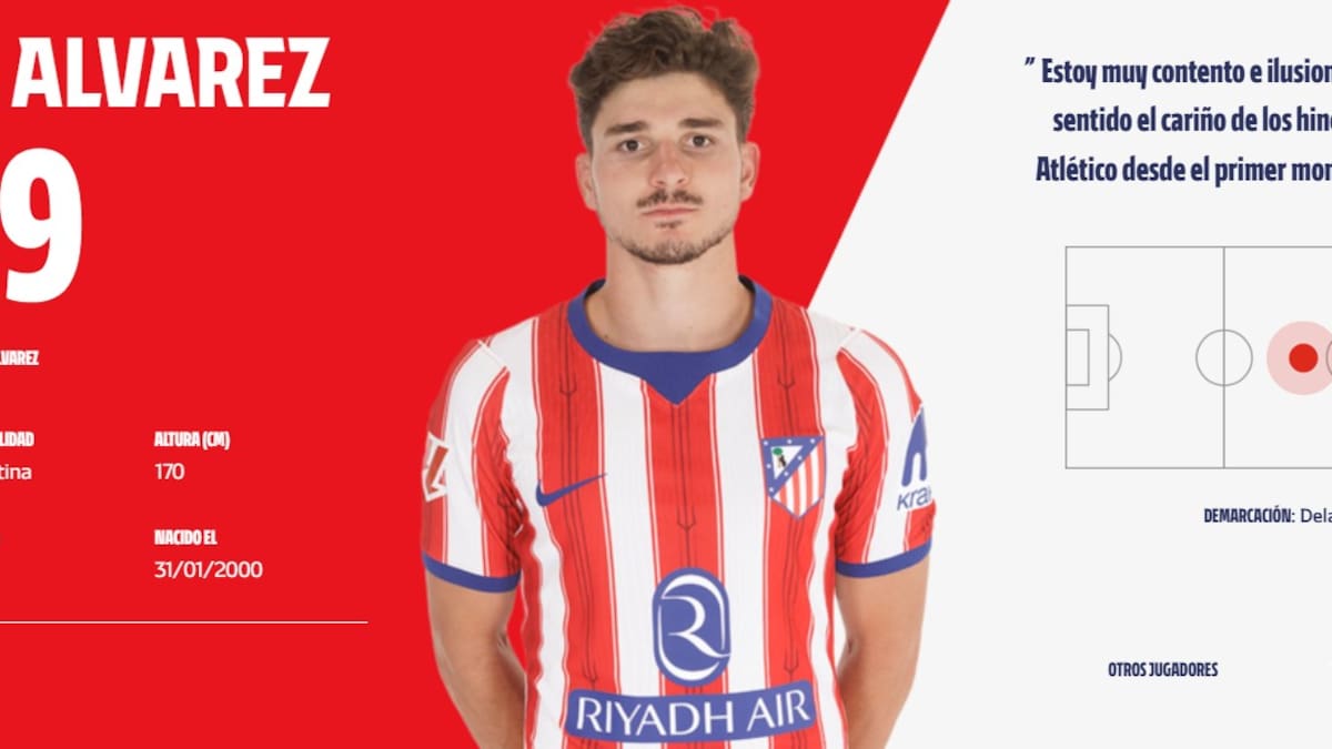 Los mejores memes de la foto institucional de Julián Álvarez en el Atlético de Madrid: de la seriedad a la cárcel