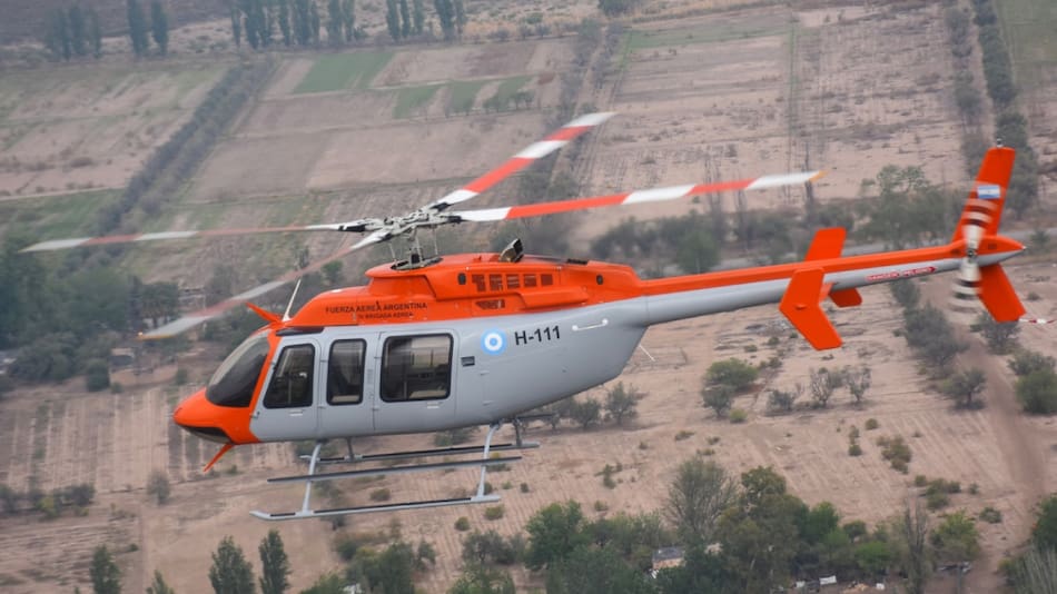 Los nuevos helicópteros Bell 407 GXI de la Fuerza Aérea Argentina.