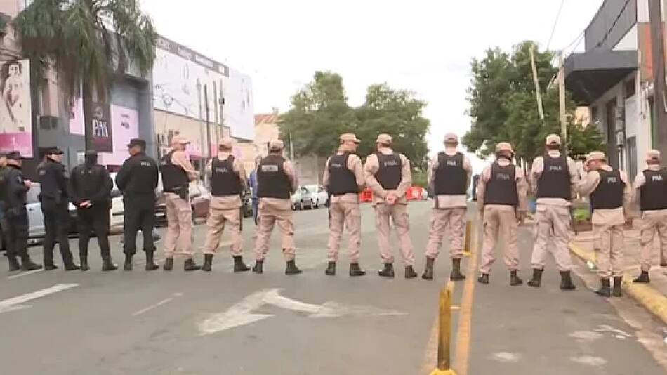 Protesta policial en Misiones. Foto: NA