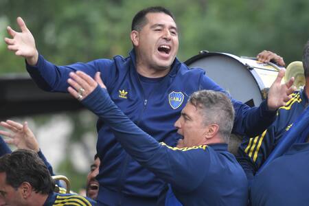 Juan Román Riquelme en la convocatoria de los hinchas de Boca. Foto: Télam