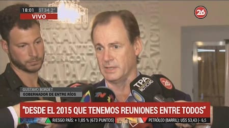 Gustavo Bordet, Gobernador de Entre Ríos,