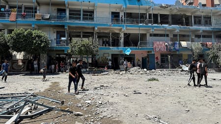 Israel atacó una escuela de la UNRWA. Foto: Reuters