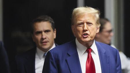 Donald Trump en juzgado de Nueva York. Foto: EFE.
