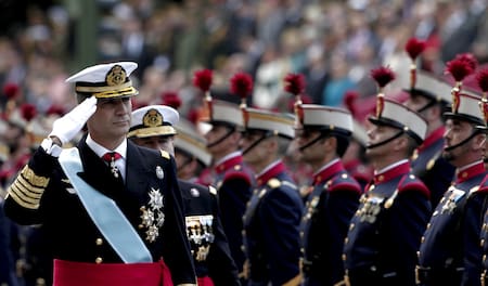 Las tropas españolas. Foto: Reuters/Juan Carlos Rojas