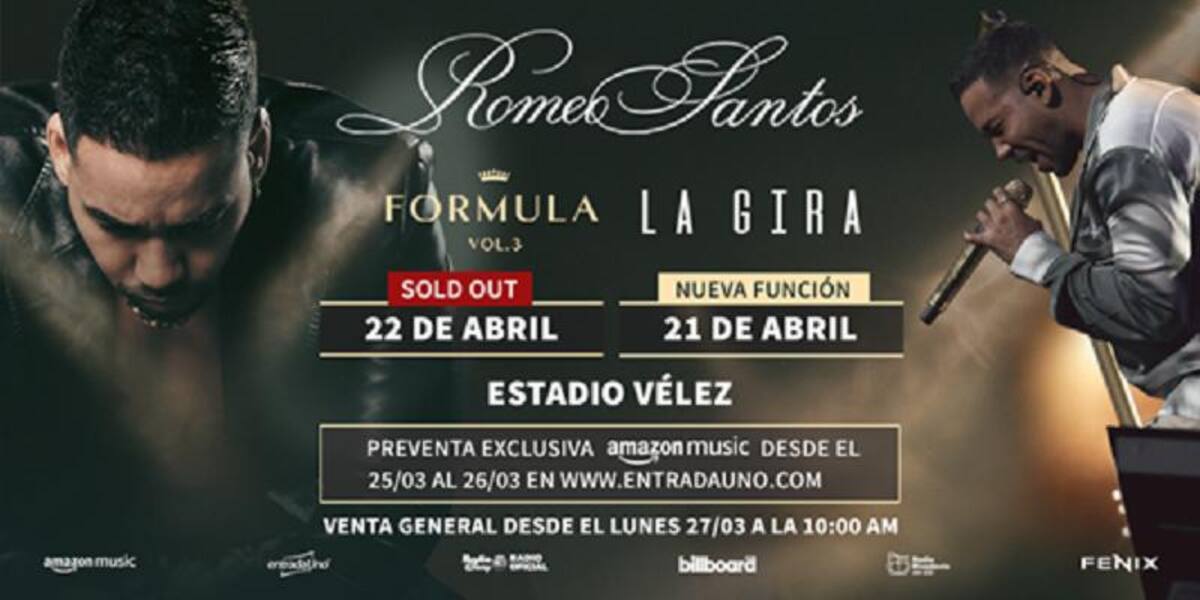 Romeo Santos agregó función. Foto: prensa.