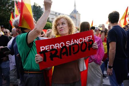 Protestas contra Pedro Sánchez en España. Foto: REUTERS/Ana Beltran
