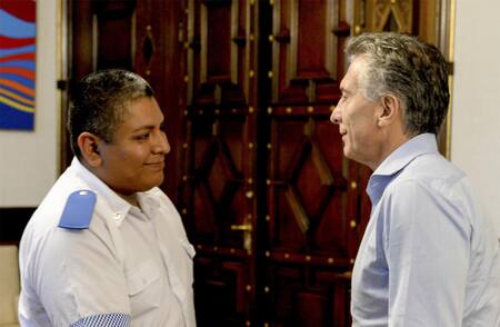 Luis Chocobar y Mauricio Macri