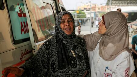 Víctimas en la ciudad de Jan Yunis. Foto: Reuters.