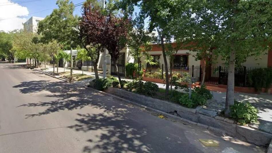 La zona en donde se produjo el robo y muerte posterior en Mendoza. Foto: Google Maps