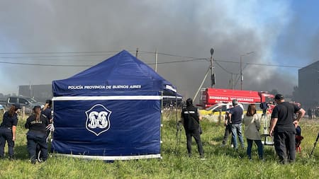 Incendio en el Polígono Industrial de Ezeiza.