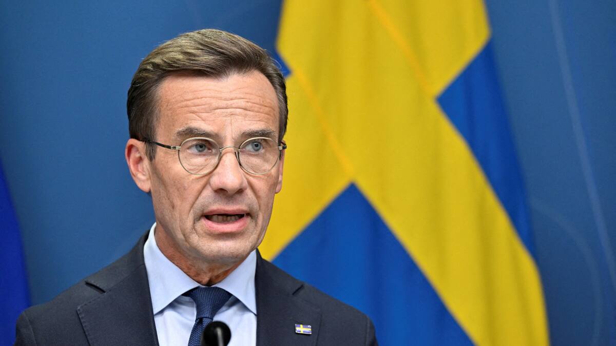 Ulf Kristersson, primer ministro de Suecia. Foto: Reuters.