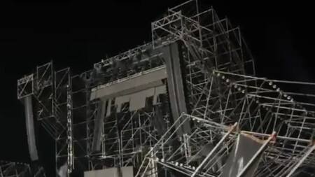 Impactante video: reprograman la Fiesta de Disfraces de San Nicolás tras el derrumbe del escenario principal por una feroz tormenta