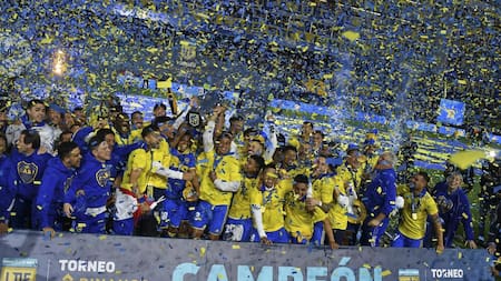 Boca campeón de la Liga Profesional de Fútbol 2022. Foto: Télam.