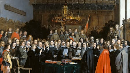 Paz de Westfalia en Münster (Gerard Terborch 1648).