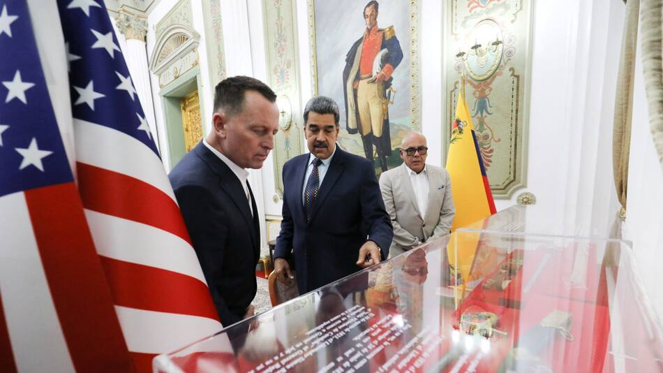 Nicolás Maduro recibió a Richard Grenell, enviado especial de EE.UU. Foto: Reuters.