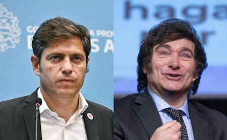 Axel Kicillof y Javier Milei