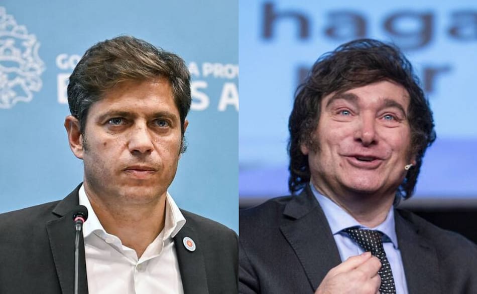 Axel Kicillof y Javier Milei