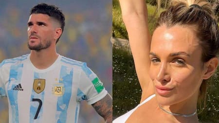 Rodrigo de Paul y Camila Homs. Fotos: Instagram.