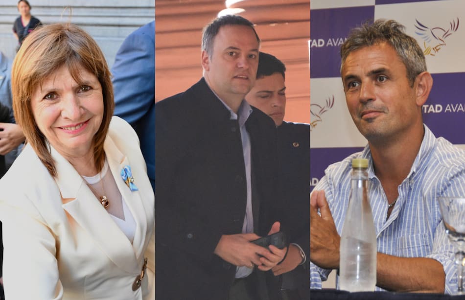 Patricia Bullrich, Manuel Adorni y Martín Menem