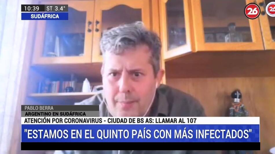 Argentino que recibió la vacuna de Oxford, entrevista por Canal 26