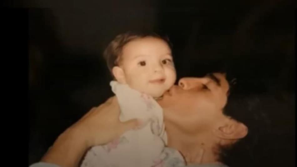 Dalma Maradona junto a Diego. Foto: captura.