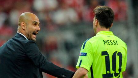 Lionel Messi y Guardiola. Foto: EFE