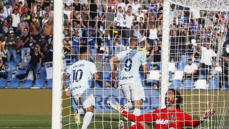 Festejo del Inter ante el Sassuolo por la Serie A. Foto: EFE.