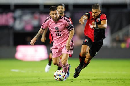 Lionel Messi en el amistoso del Inter Miami ante Newell