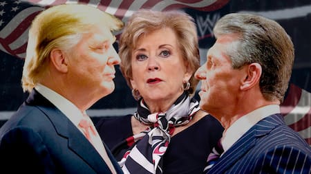 Donald Trump, Linda McMahon y Vince McMahon.