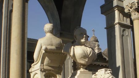 Tumba de Salvador María del Carril y Tiburcia Domínguez. Foto: Wikipedia.