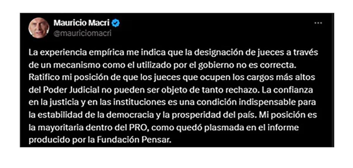 Mauricio Macri profundiza su distancia con el Gobierno y criticó la designación de Lijo y García Mansilla por decreto