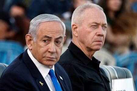 Benjamín Netanyahu y Yoav Gallant. Foto: Reuters.