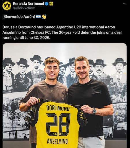 Aaron Anselmino pasa al Borussia Dortmund.