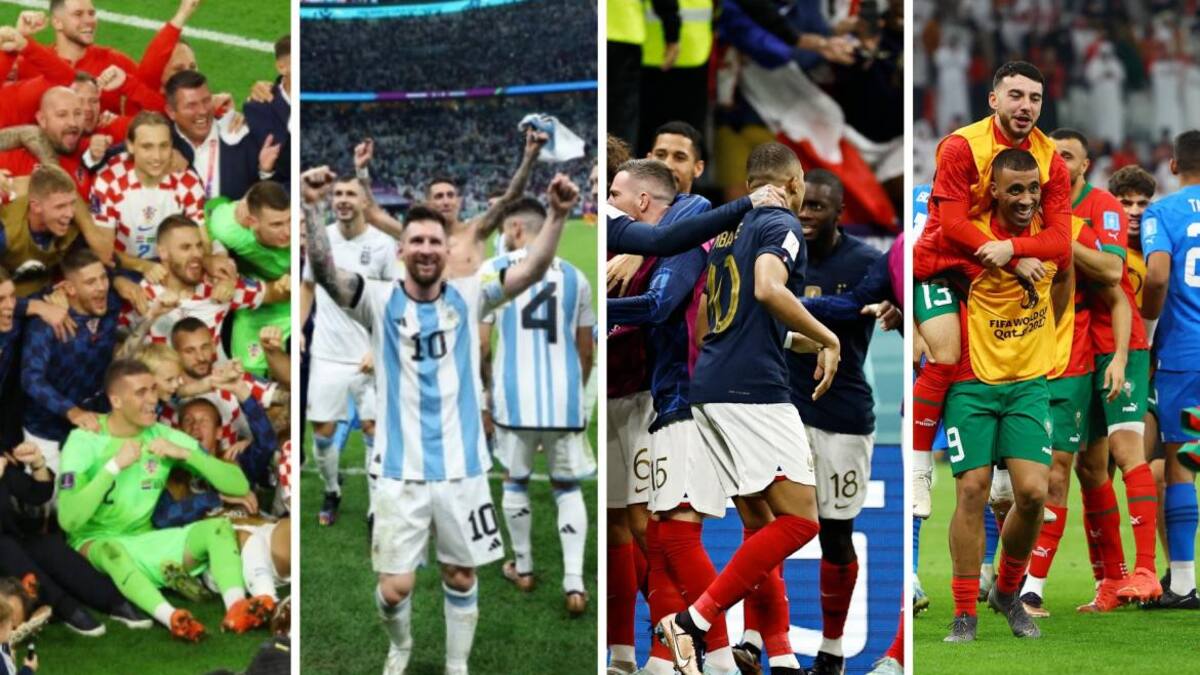 Selecciones semifinalistas en Mundial. Fotos: NA