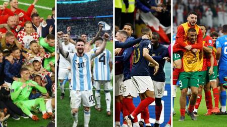 Selecciones semifinalistas en Mundial. Fotos: NA