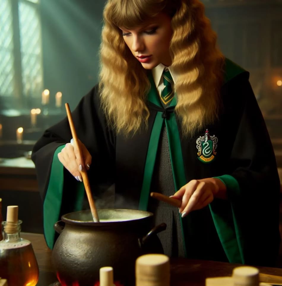 Taylor Swift en Hogwarts. Foto: Twitter/89karma