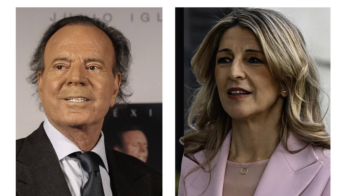 Julio Iglesias y Yolanda Díaz, vicepresidenta del Gobierno de España.