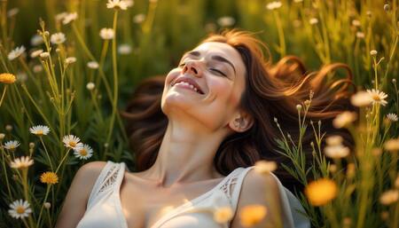 Felicidad, persona feliz, alegría. Foto: Freepik AI.