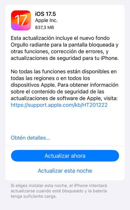 La nueva versión del sistema operativo del iPhone. Foto: Canal 26
