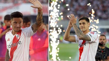 Driussi y Martínez Quarta, jugadores de River. Foto: NA