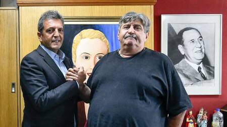 Sergio Massa y Ricardo Pignanelli. Foto: Prensa.