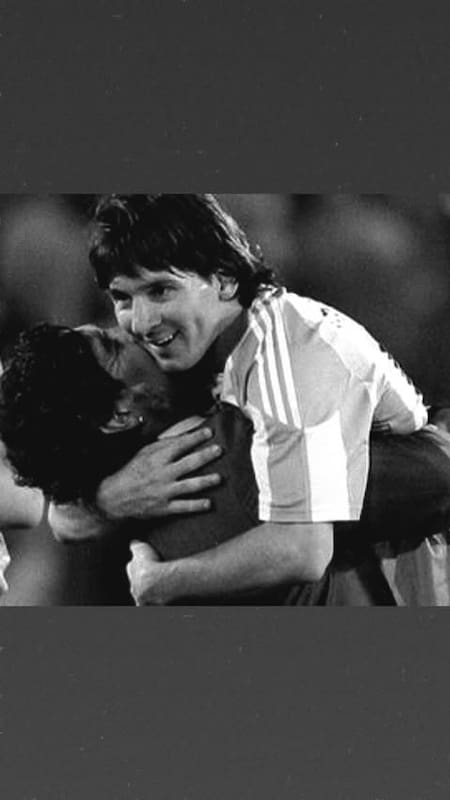 Posteo de Lionel Messi a cinco años de la muerte de Diego Maradona.