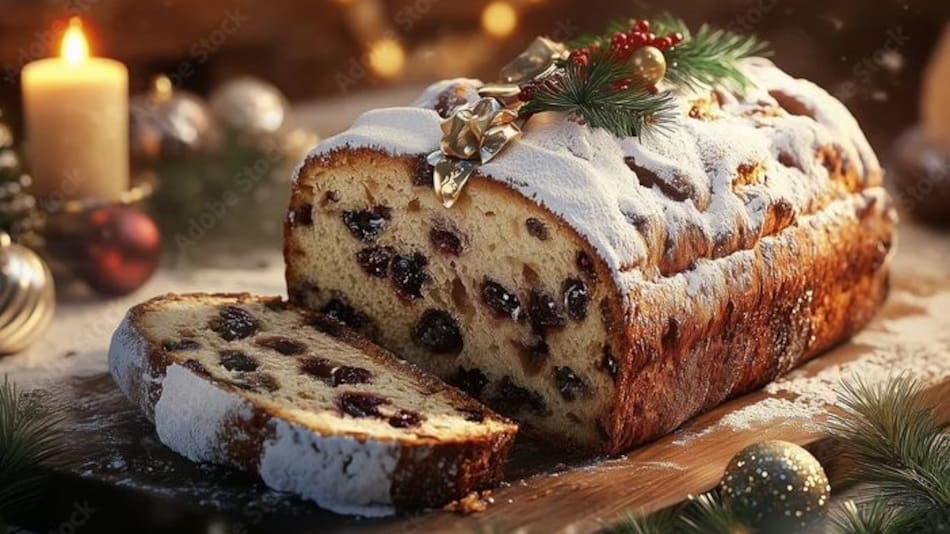 Receta de stollen, un pan dulce alemán.