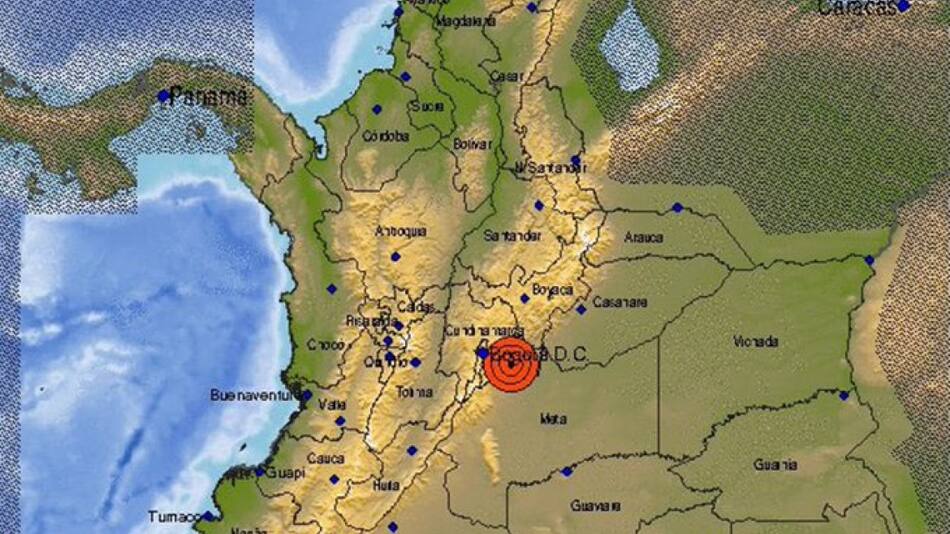 Terremoto en Colombia. Foto: Twitter/@sumariuminfo