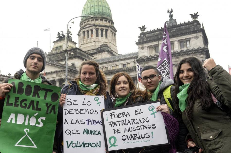 Aborto Legal, marcha a favor frente al Congreso, NA