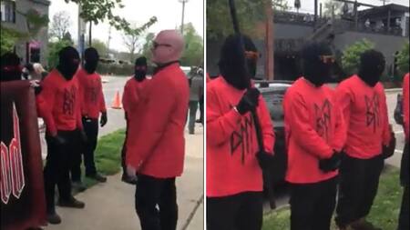 Neonazis irrumpen en evento drag. Foto: captura Twitter @Otto_mas.