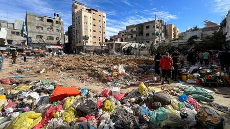 El panorama de Gaza a la espera de ayuda humanitaria. Foto: Reuters.